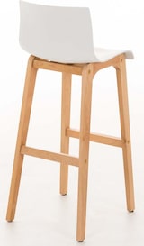 thumbnail of DELUKE® Barhocker 2er Set DELHI - Weiß, Holz | Barhocker mit Lehne Barstuhl Tresenhocker Tresenstuhl Kneipenhocker Kneipenstuhl