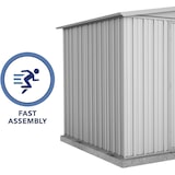 thumbnail of Abrigo Fraser 10,9 m² (3,10x3,76x2,06) – Metal Galvanizado – Montagem por Clipe – Resistente a Raios UV – Estrutura Reforçada