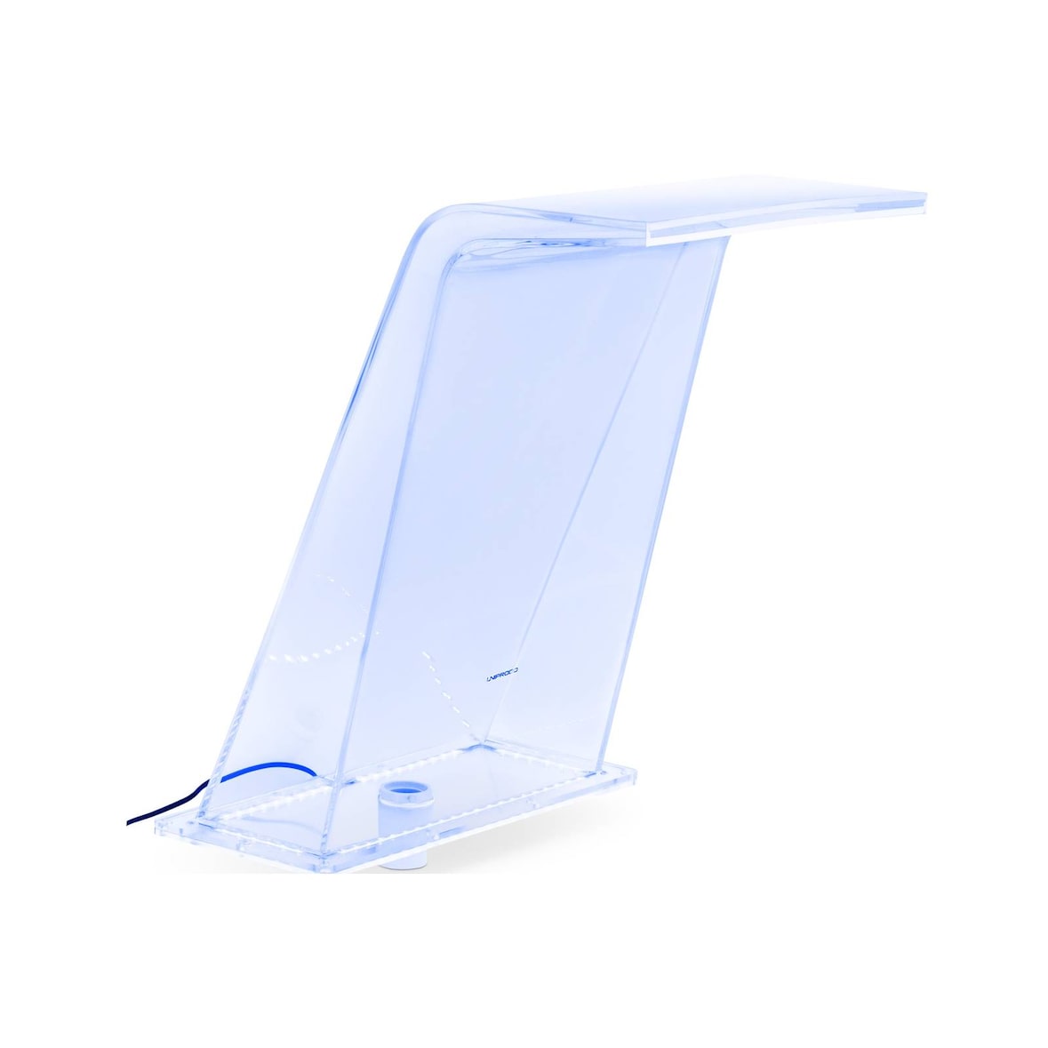 Uniprodo Schwalldusche - 45 cm - LED-Beleuchtung - Blau / Weiß