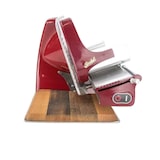 thumbnail of Berkel Home Line 250 Rot, Aufschnittmaschine mit passgenauem Fassholzbrett aus alten Weinfässern