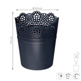 thumbnail of Prosperplast - LACE bloempot - 13,5x13,5x15,5cm in antracietkleur