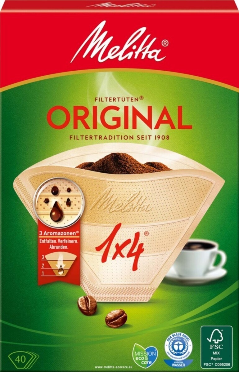 Melitta SDA Filtertüten 1x4/40 naturbrArVE40 206933