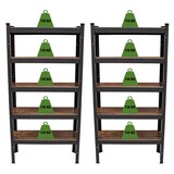 thumbnail of 2x Wohnzimmerregal 150x75x30 cm dunkel Traglast je 650 kg Steckregal Schwerlastregal Lagerregal