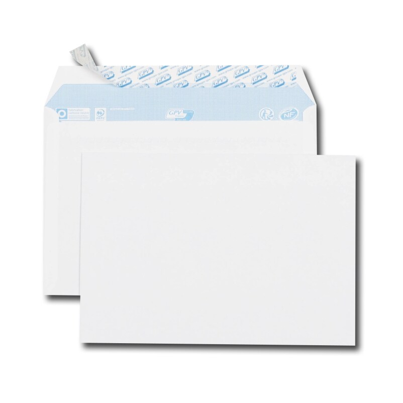 Boîte de 500 enveloppes Everyday 162x229/C5, 80 g/m², adhésives avec bande