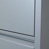 thumbnail of Pisa Schuhschrank mit 12 Klappen/Türen in Metall grau. Fertig montiert geliefert.