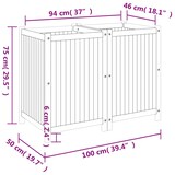 thumbnail of vidaXL Pflanzkübel mit Einlage 100x50x75 cm Massivholz Akazie