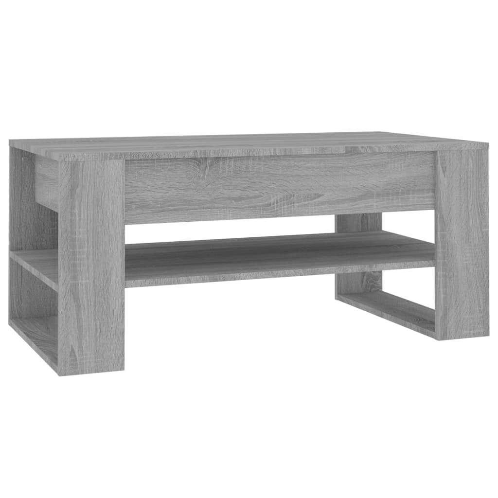 Table basse sonoma gris 102x55x45 cm bois d'ingénierie Modèle Sirius Loft