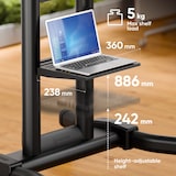 thumbnail of ONKRON TV Ständer rollbar für 43 - 75 Zoll Fernseher, 70 kg, max VESA 600x400, professioneller Fernsehständer mit Rollen und Ablage Schwarz TS1551-B