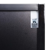 thumbnail of Armario con espejo HWC-B19b, armario de pared para cuarto de baño, 6 estantes de alto brillo con certificación FSC® 70x80x16cm ~ negro