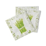 thumbnail of Sovie HOME Serviette Spargel in Weiß-Grün aus Tissue 33 x 33 cm, 20 Stück - Asparagus Spargelzeit