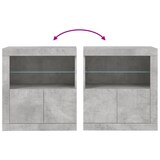 thumbnail of vidaXL Sideboard mit LED-Leuchten Betongrau 60,5x37x67 cm