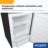 thumbnail of Exquisit Gefrierschrank GS81-040B inoxlook-az | 87 l Nutzinhalt, Energieeffizienzklasse B, 37 dB, 3 Gefrierschubladen, 4-Sterne-Gefrierteil