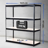 thumbnail of Stelling 160x60x180 cm zwart