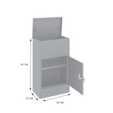 thumbnail of Paketbox Postbox M Paketfach Postkasten 38x23x65cm Briefkasten mit Schloss Stahl