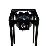 thumbnail of Réchaud à Gaz 1 feu 4500W 4 pieds modulables 3 Hauteurs Bruleur en fonte - Cuisine Extérieure 40 x 40 x H78cm Allumage Piezo