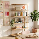 thumbnail of Etagère haute effet bois 120x145 cm bois clair