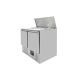 thumbnail of Mesa refrigerada para preparación de ensalada, 2 puertas, tapa abatible, acero inoxidable, 85x90x70 cm, GN1/1, 240 L, EASYLINE 10017 Vaiotec