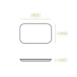thumbnail of greenbox - Pappteller 17 x 23 cm, braun, rechteckig, 1000 St.