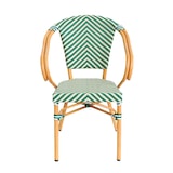 thumbnail of EME Mobiliario Sillón París Verde estilo Bistró apilable / estructura aluminio, asiento y respaldo textilene trenzado