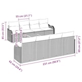 thumbnail of vidaXL Garten-Sofa-Set 9 pcs Schwarz, weiß