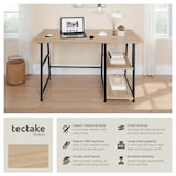 thumbnail of tectake Table de bureau Paisley 120x50x73,5cm - Bois clair industriel, Chêne Sonoma -404697