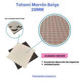 thumbnail of Arquiservi - Tapete Tatami Puzzle 1x1x20mm Marrom-Bege (Lote 8Unid) Antiderrapante, yoga, pilates.