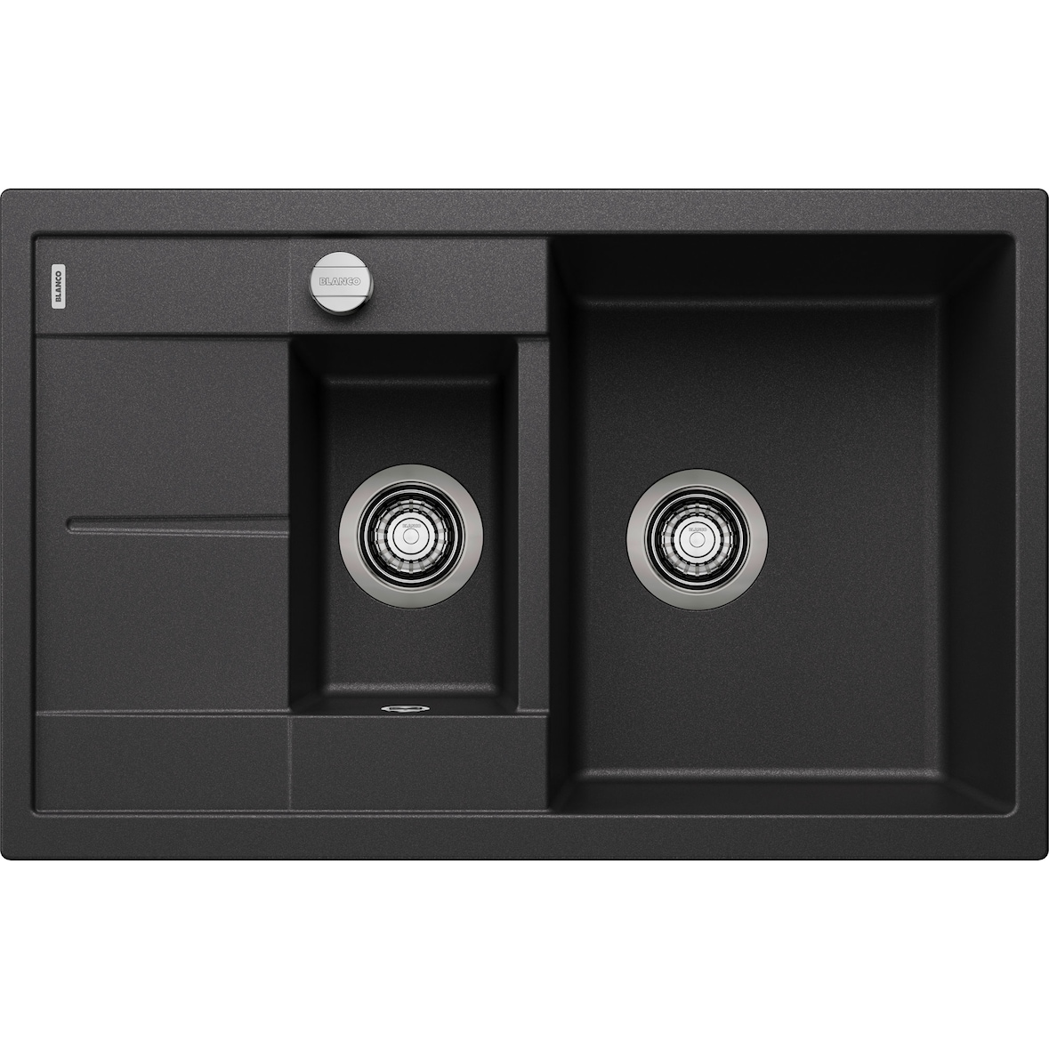 BLANCO METRA 6 S Compact Einbauspüle, SILGRANIT, Anthrazit, reversibel, Excenter