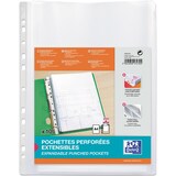 thumbnail of OXFORD Sachet de 10 pochettes-plan sans rabat en polypro lisse 20/100e. Format A4, perforation 11 trous