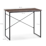 thumbnail of Scrivania Cáceres nera, 90 (lunghezza) x 50 (profonditá) x 74 (altezza) cm