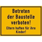 thumbnail of Schild Betreten der Baustelle verboten PVC 25x35cm Baustellenschild wetterfest
