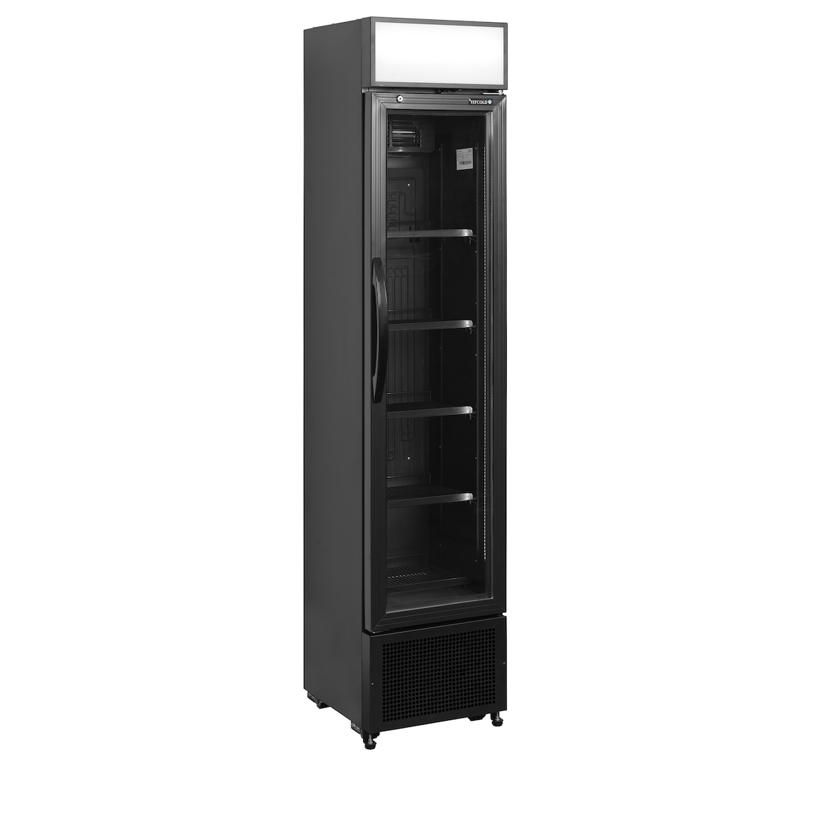 Enfriador de Botellas Slim TEFCOLD FSC175H BLACK | Negro Integral | 435x460x2013 mm | Capacidad 114 L | Clase F