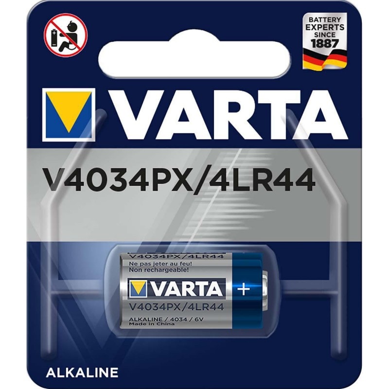 Pile Alcaline 4lr44 6 V 1-blister Usage Non Intensif Varta
