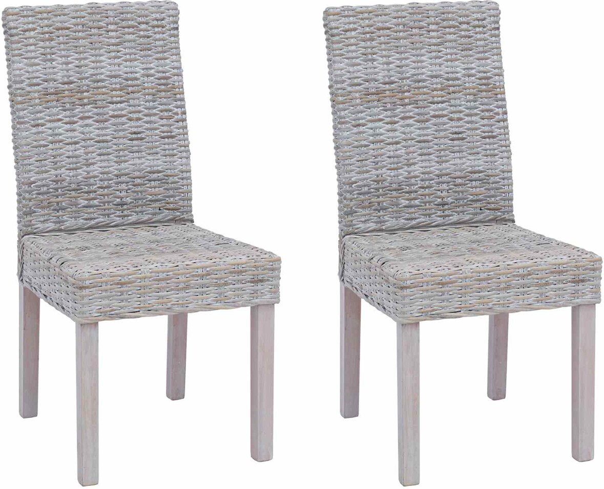 vidaXL Esszimmerstuhl 2 pcs Weiß gewaschen 45 x 54 x 93 cm