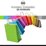 thumbnail of Saco de loja com pegas torcidas ROSA CLARO 23+12x30 cm por 250 - Gimex