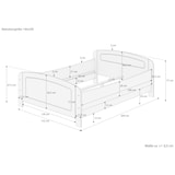 thumbnail of Weißes Bett Seniorenbett extra hoch 140x200 weiß Zubehör wählbar V-60.44W-14 Rollrost und Matratze inkl.