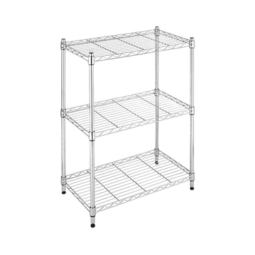 Scaffalatura a 3 Livelli 75kg 60x35x76cm Argento Thinia Home