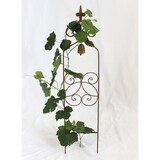 thumbnail of Rankhilfe mit Glocke 120697 Rankgitter aus Metall H-93 cm B-21 cm Kletterhilfe