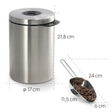 thumbnail of Kaffeedose Edelstahl 1kg Behälter mit Kaffeeschaufel