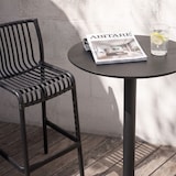 thumbnail of Set van 2 stapelbare outdoor barkrukken van polypropyleen, bamboe-design voor tuin, terras, bar en restaurant – Olimpia XL/Zwart
