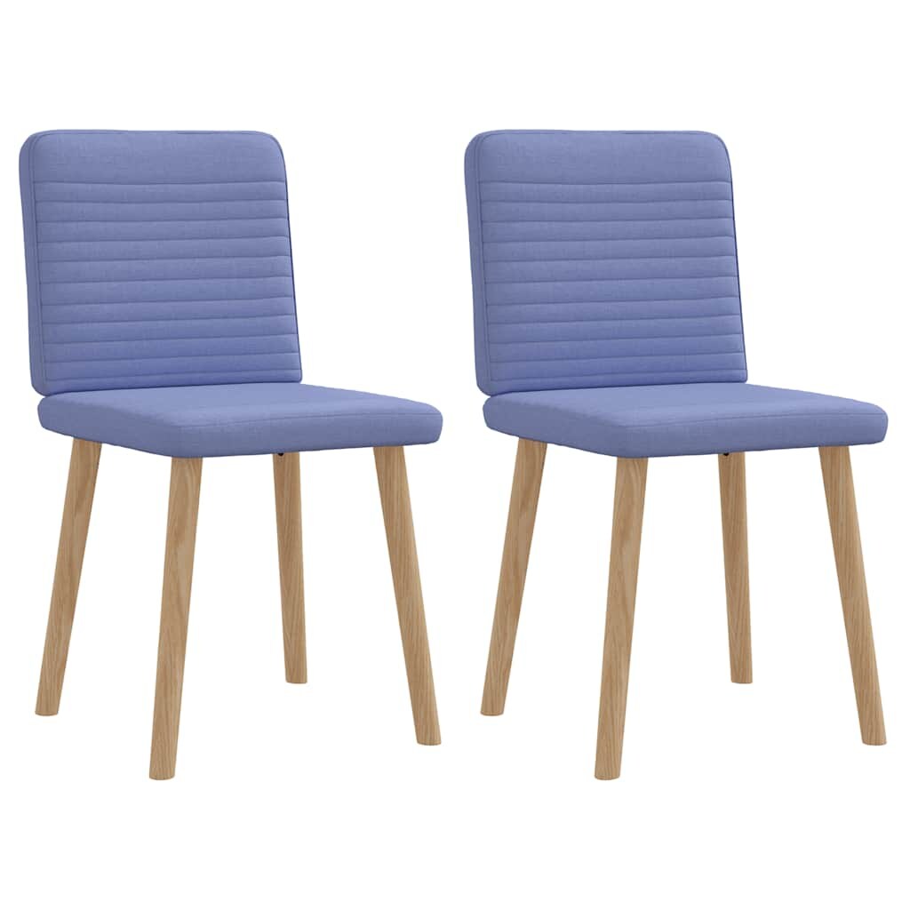 vidaXL Esszimmerstühle 2 Stk. Jeansblau Stoff