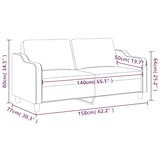 thumbnail of vidaXL 2-Sitzer-Sofa Weinrot 140 cm Stoff