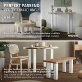 thumbnail of ML-Design 4er Set Tischbeine 42 cm Weiß glänzend, Stahl pulverbeschichtet, I-Form 8×8 cm, höhenverstellbar, Möbelbeine für Couchtisch TV-Möbel