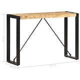 thumbnail of Table console 110x35x76 cm Bois de manguier massif Modèle Luna Loft