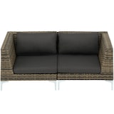 thumbnail of tectake Set de piezas modulares para conjunto de ratán Villanova 3 asientos  antracita-jaspeado - 404655