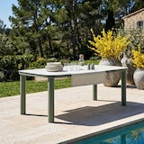 thumbnail of Table de jardin structure en aluminium 8 personnes L213x90cm vert