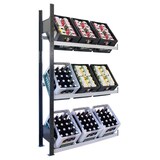 thumbnail of Anbauregal, Getränkekistenregal 1800 x 1000 x 300 mm (HxBxT), schwarz/silber, 3 Ebenen für 9 Getränkekisten