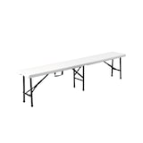 thumbnail of METRO PROFESSIONAL Banco dobrável Pamua, aço, assento em HDPE, 183 cm, branco