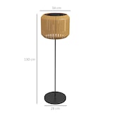 thumbnail of Outsunny - Rattan Solarlampe - Ø34 x H130cm - gelb