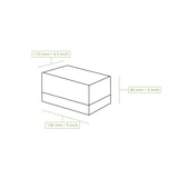 thumbnail of BIOZOYG 400 Stück Tortenboxen rechteckig 13x11x8 cm mit Sichtfenster aus Zellulose Kuchenschachtel, Gebäckbox mit umweltfreundlichem Material