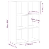 thumbnail of vidaXL Bücherregal/Sideboard Artisan-Eiche 66x30x98 cm Holzwerkstoff
